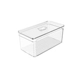 Organizador De Geladeira Com Tampa Clear Fresh 30 x 15 x 13 cm