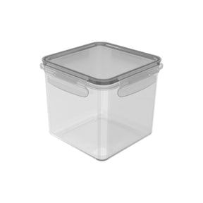 Conjunto De Potes Organizadores De Geladeira Click Quadrado 1,5 Litros 4 Peças